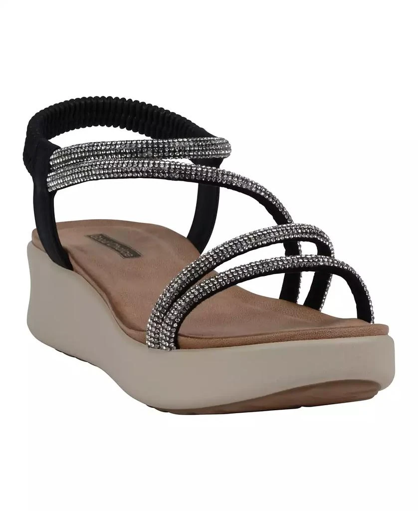 GC Shoes Women's Emory Embellished Wedge Sandals 1