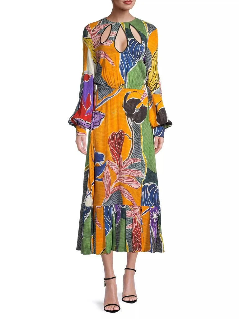STELLA JEAN Floral Cut-Out Maxi Dress 2