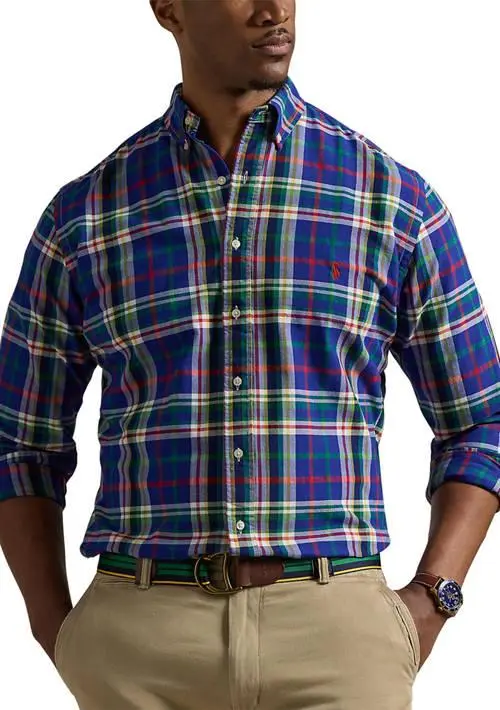 Ralph Lauren Big & Tall Plaid Oxford Shirt 1