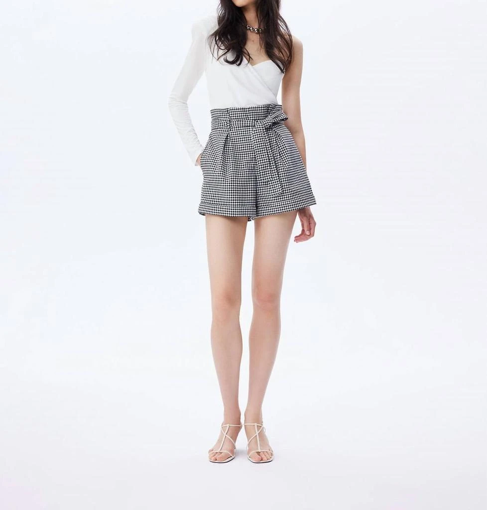 THEO the Label Theo The Label - Erato Paper Bag Houndstooth Short
