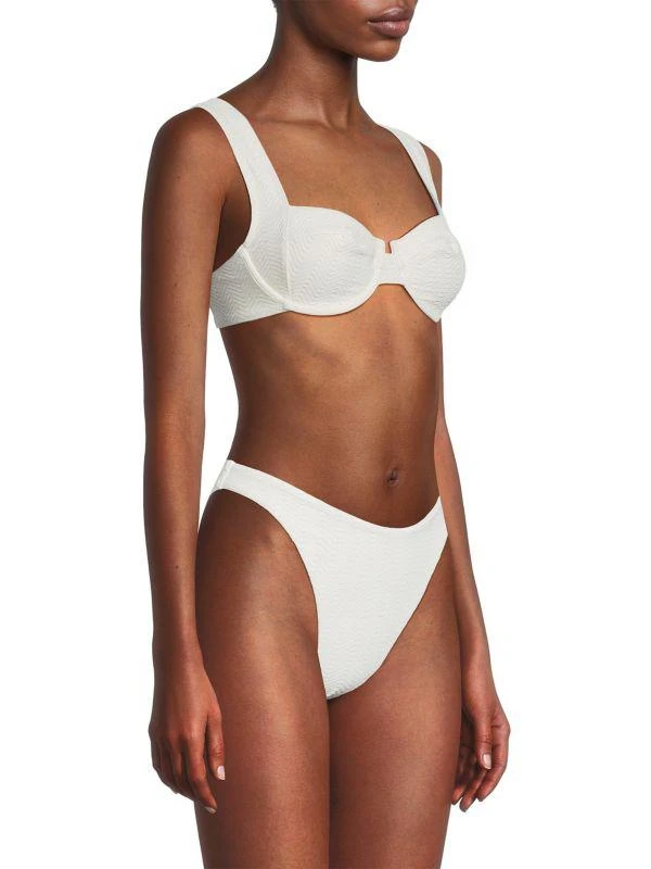 Milly Sweetheart Neckline Chevron Bikini Top 3