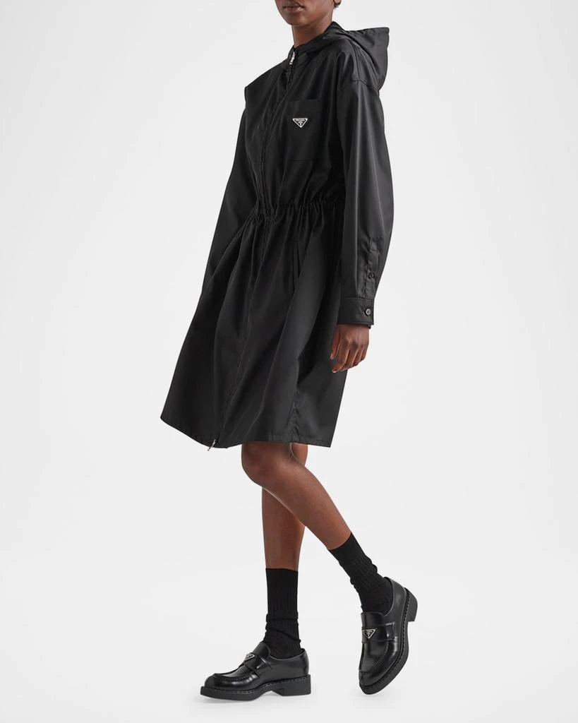 Prada Re-Nylon Cinched Hooded Raincoat 2