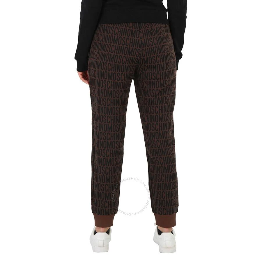 Moschino Ladies Fantasy Print Brown Allover Monogram Joggers 3