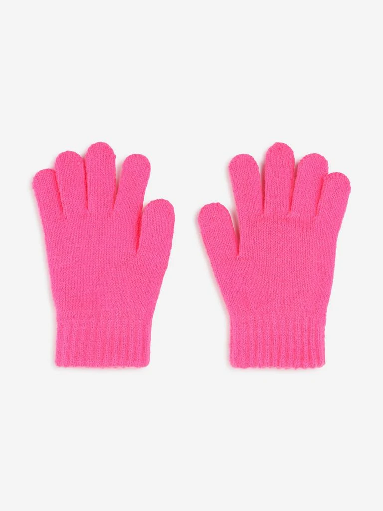 Billieblush Billieblush Girls Sequin Heart Gloves in Pink 2
