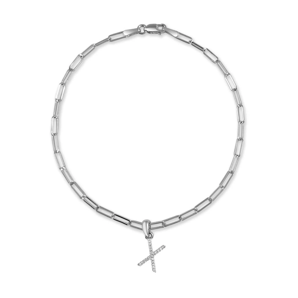 Sabrina Designs 14k White Gold & Diamond Initial Link Bracelet 24