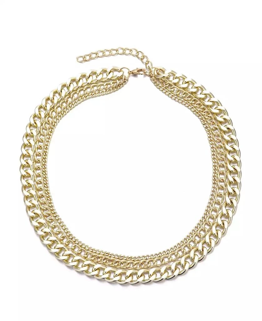 ADORNIA Gold Link Layered Necklace 2