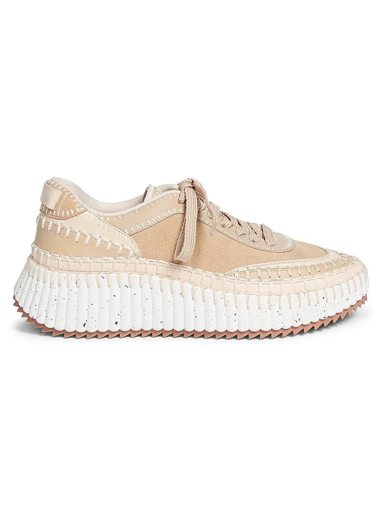 Chloé Nama Suede & Leather Low-Top Sneakers 1