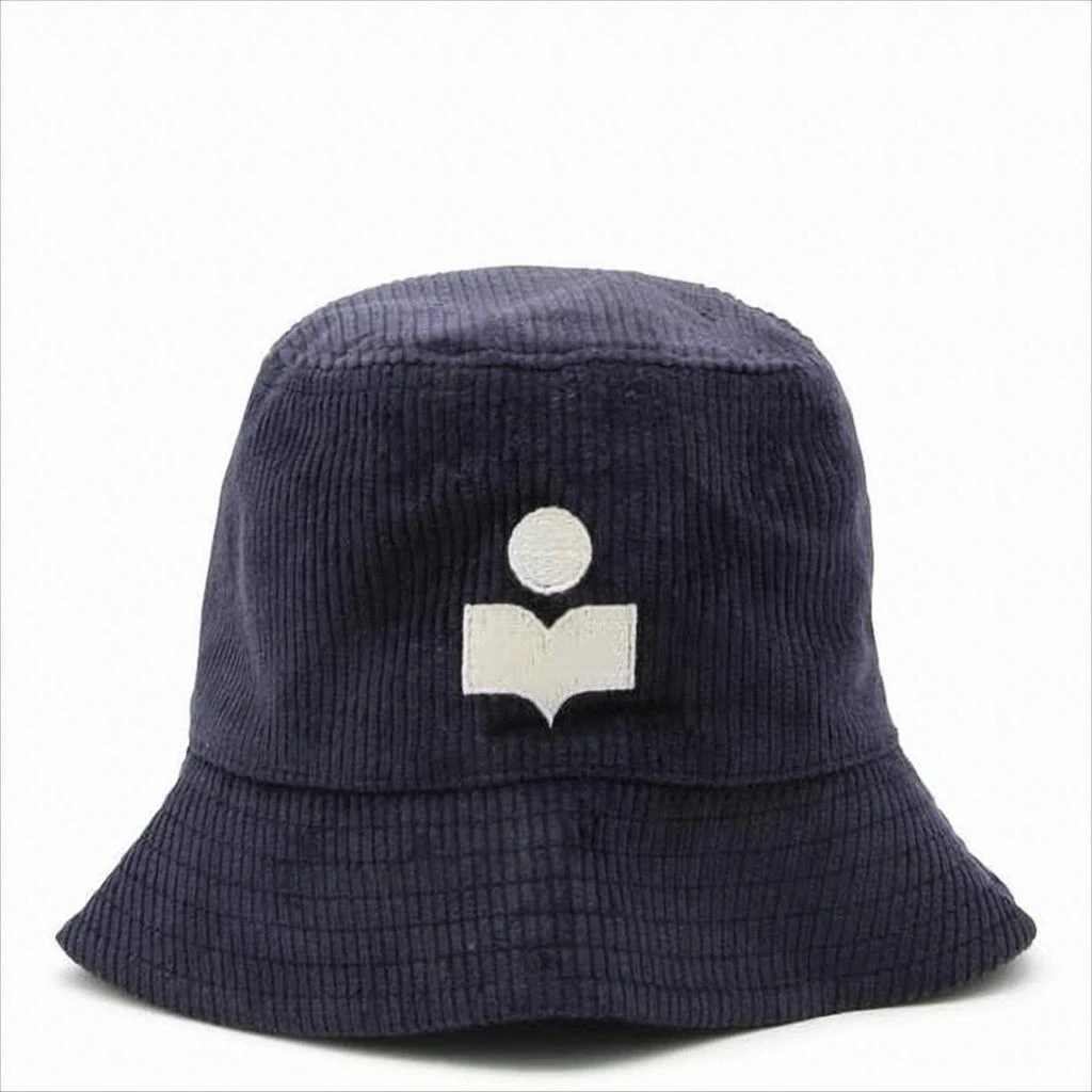 Shop Textured Corduroy Bucket Hat With Embroidered Logo on  display picture 2
