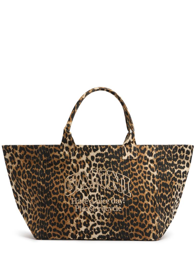 【GANNI】Large Easy Shoppe Red Leo Tote ganni3224114460_1739548376054_