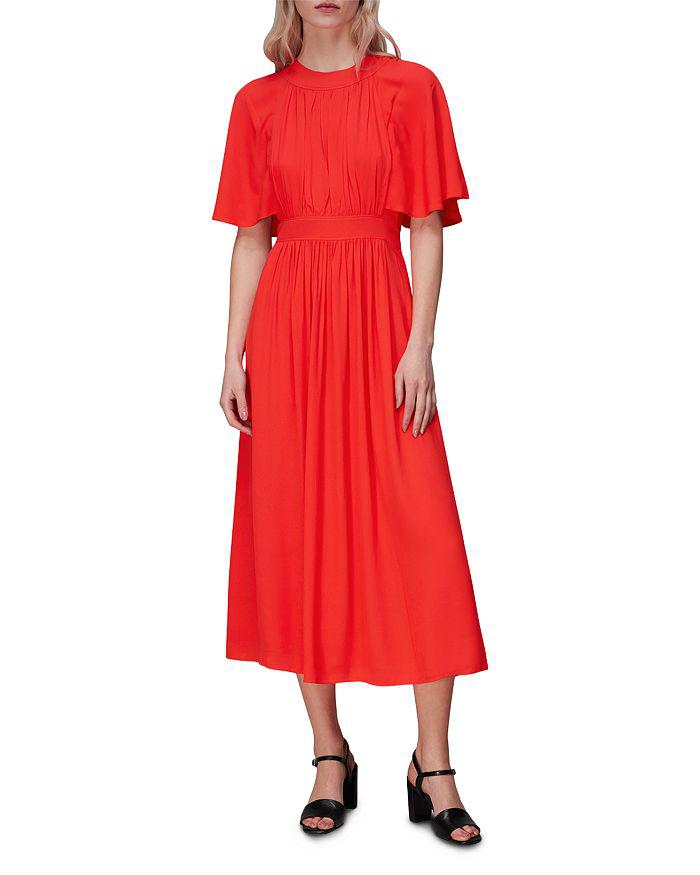 Whistles Amelia Cape-Sleeve Dress