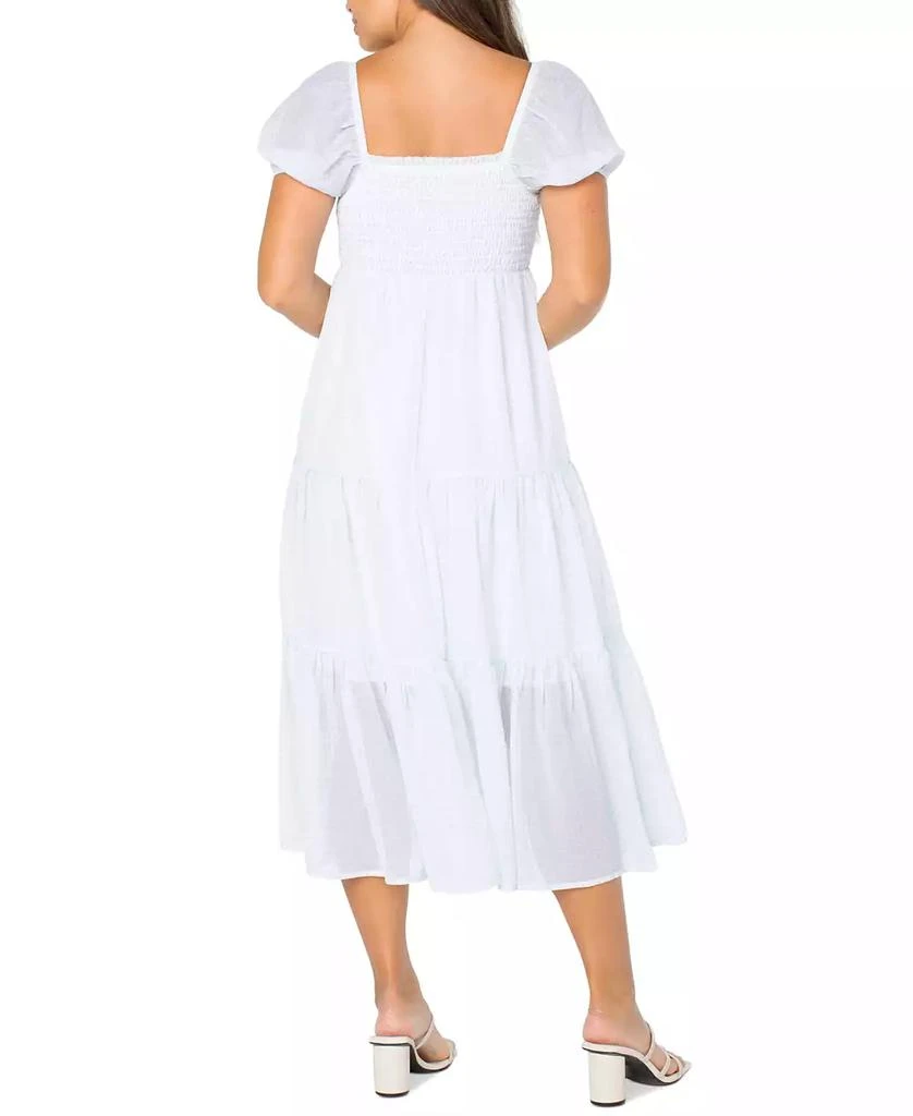 Celebrity Pink Juniors' Smocked Puff-Sleeve Midi Dress 2