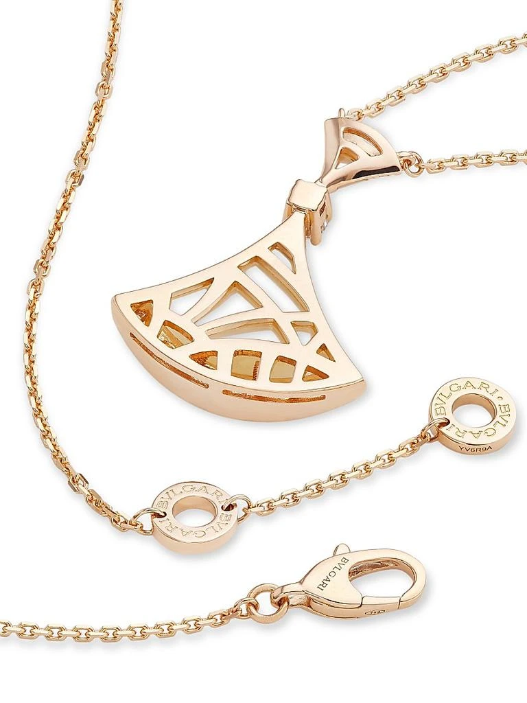 BVLGARI Divas' Dream 18K Rose Gold, Mother-Of-Pearl & Diamond Pendant Necklace 3