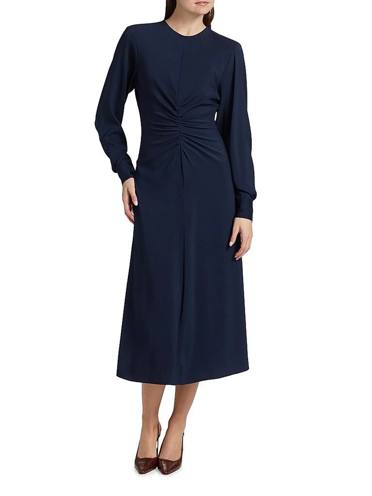 PRABAL GURUNG Ruched Long-Sleeve Midi-Dress 3