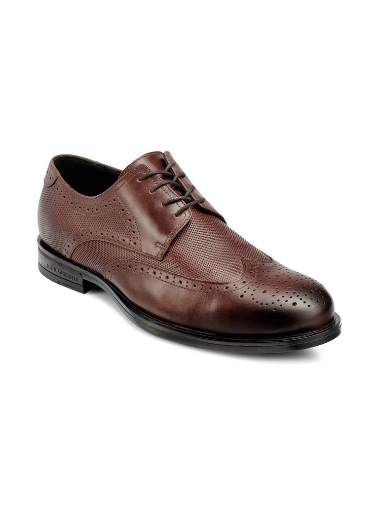 Perforated Wing-Tip Leather Brogues – On Sale Now with Up to  display picture 2