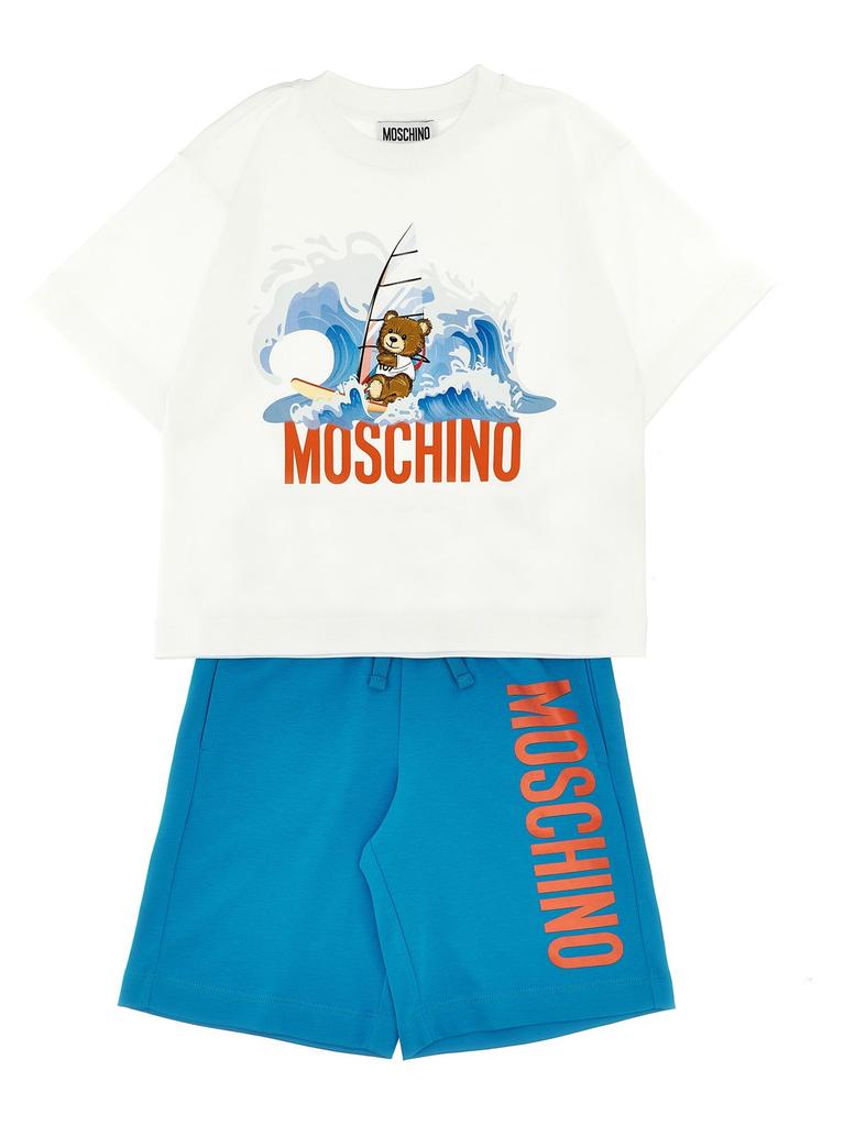 Moschino Moschino Kids Logo-Print Drawstring Shorts Set