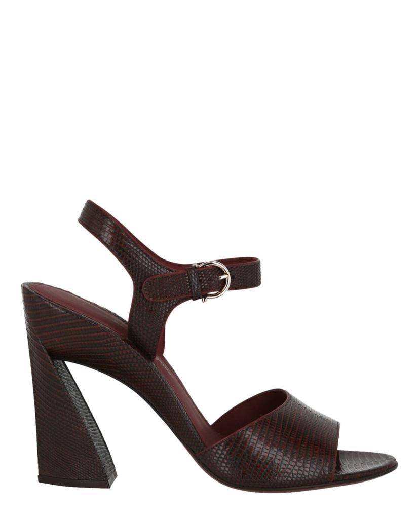 Salvatore Ferragamo RED LEATHER ALTAIRE SANDALS - Sandals