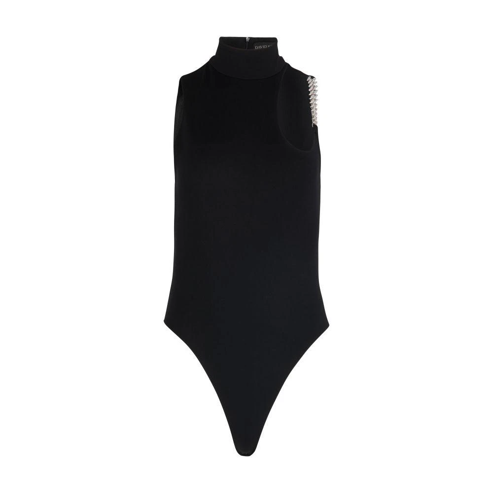 David Koma Flame Crystal Chain & Cutout Detail Bodysuit 5