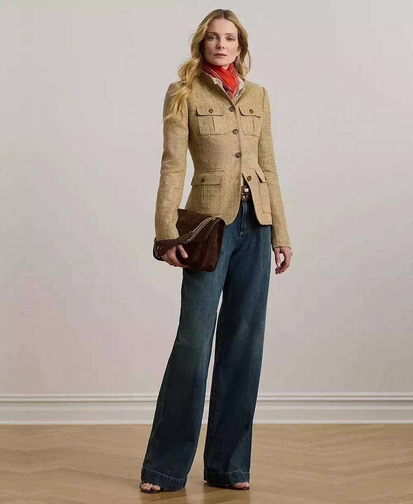 Ralph Lauren Women's High-Rise Pleated Wide-Leg Jeans 1