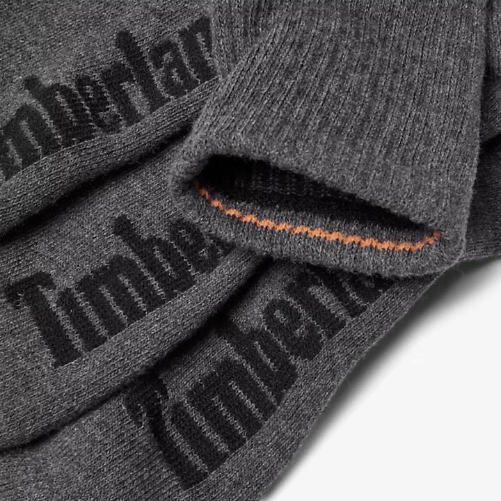 Timberland Three Pack Stratham Core Sport Socks for Men in Dark Grey