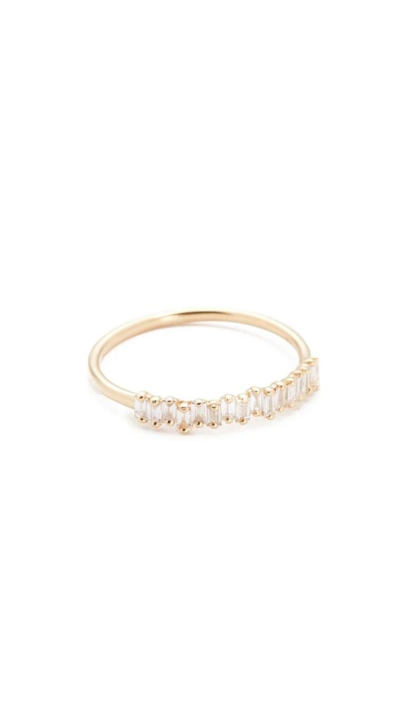 Suzanne Kalan 18k Fireworks Gold Diamond Half Band Ring 1