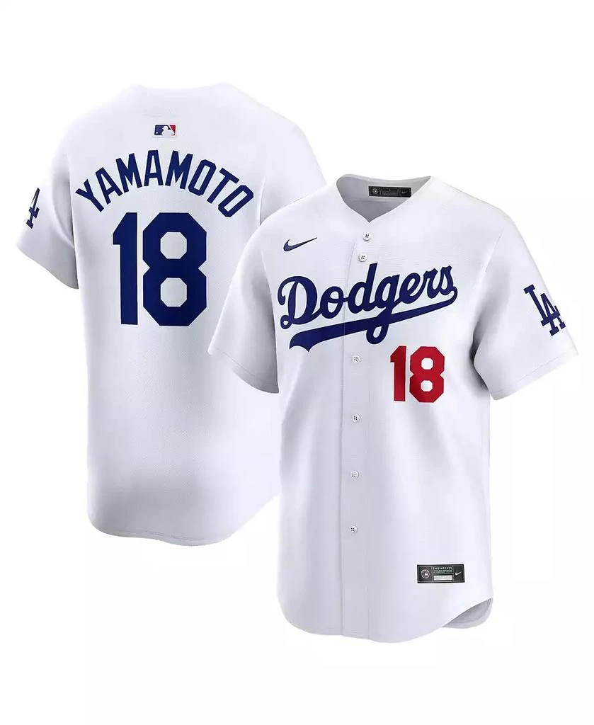 NIKE Men's Yoshinobu Yamamoto White Los Angeles Dodgers Home Limited Player Jersey 1