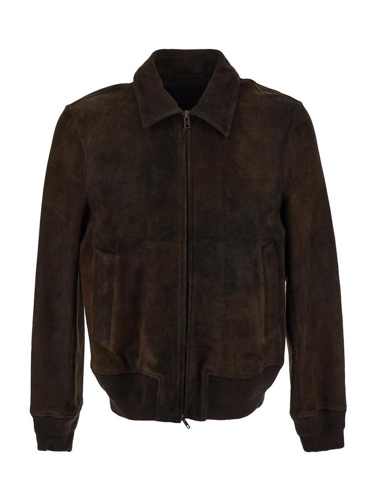 Salvatore Santoro bomber in pelle scamosciata