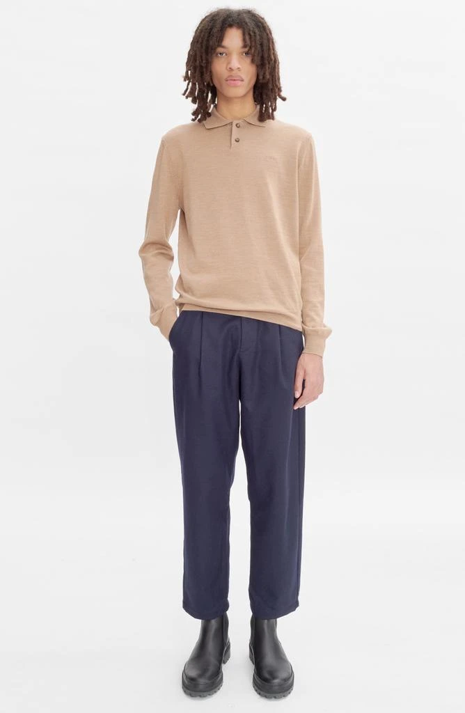 A.P.C. Long Sleeve Wool Polo Sweater 3