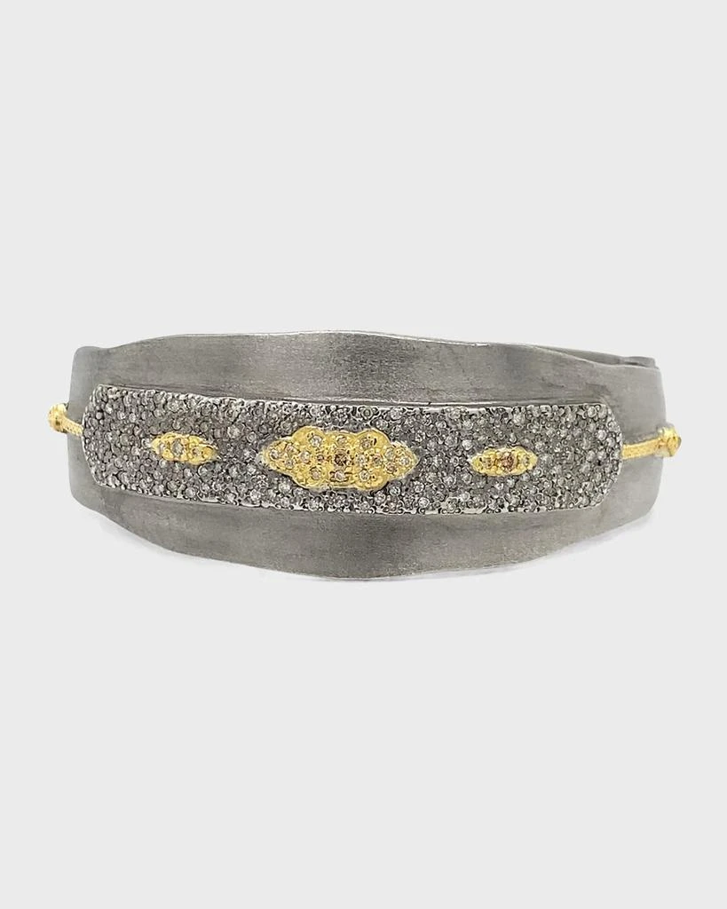 Armenta Old World Pave Scroll Kick Cuff 1