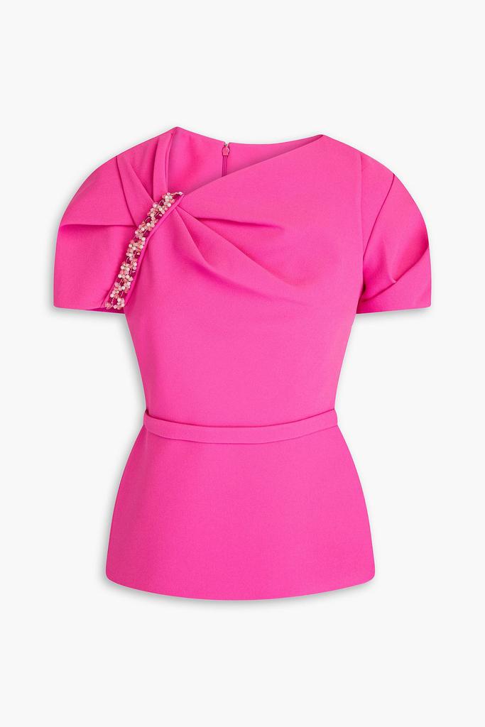 Safiyaa Cassiopeia embellished crepe peplum top