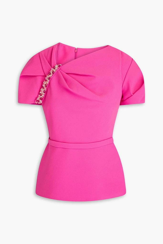 Safiyaa Cassiopeia embellished crepe peplum top 1