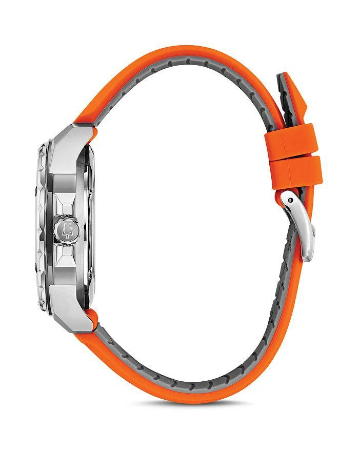 Bulova Marine Star Orange Silicone Strap Automatic Watch, 45mm 2