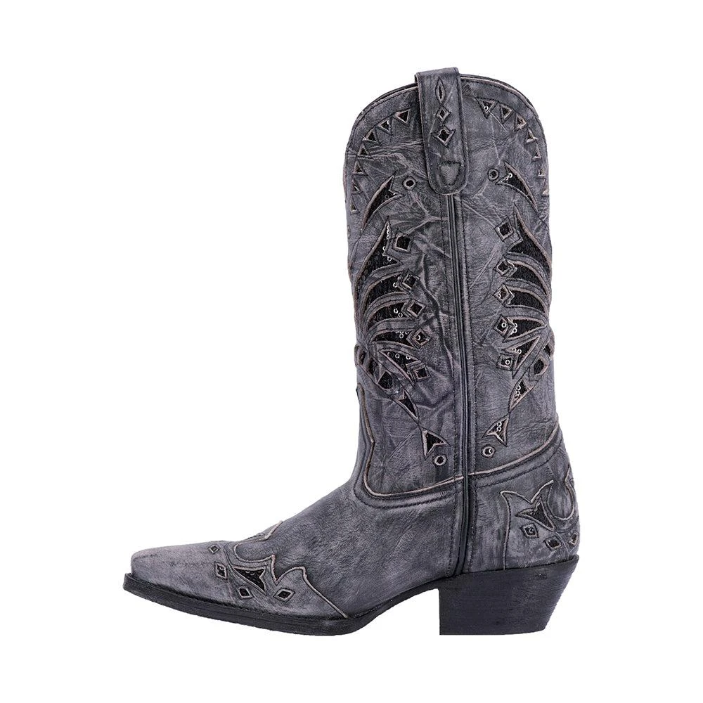 Laredo Stevie Tooled-Inlay Snip Toe Cowboy Boots 4