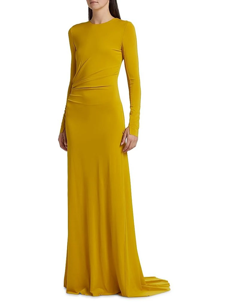 Jason Wu Jersey Gathered Long-Sleeve A-Line Gown 4