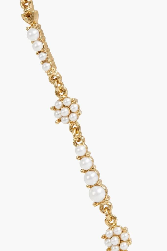 Oscar de la Renta Gold-tone faux pearl earrings 5