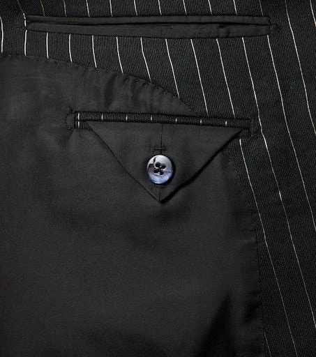 Tom Ford Striped wool and silk lamé blazer 7