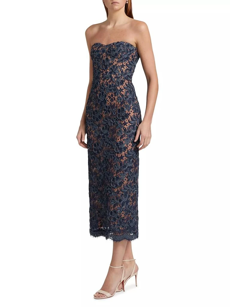 Michael Kors Strapless Lace Sheath Cocktail Dress 4