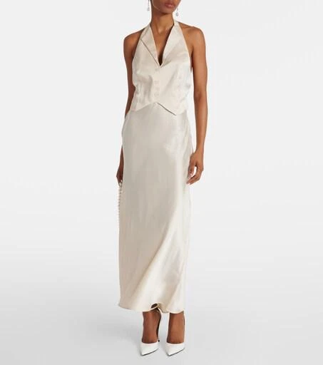 green striped midi dress Sunny Side Stripe Midi Dress Green Medium
