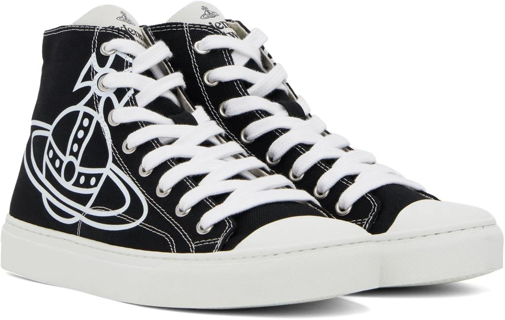 Vivienne Westwood Black High-Top Canvas Plimsoll Sneakers 4