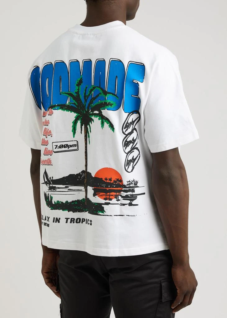 GOD MADE Tropics Thunder logo-print cotton T-shirt 3