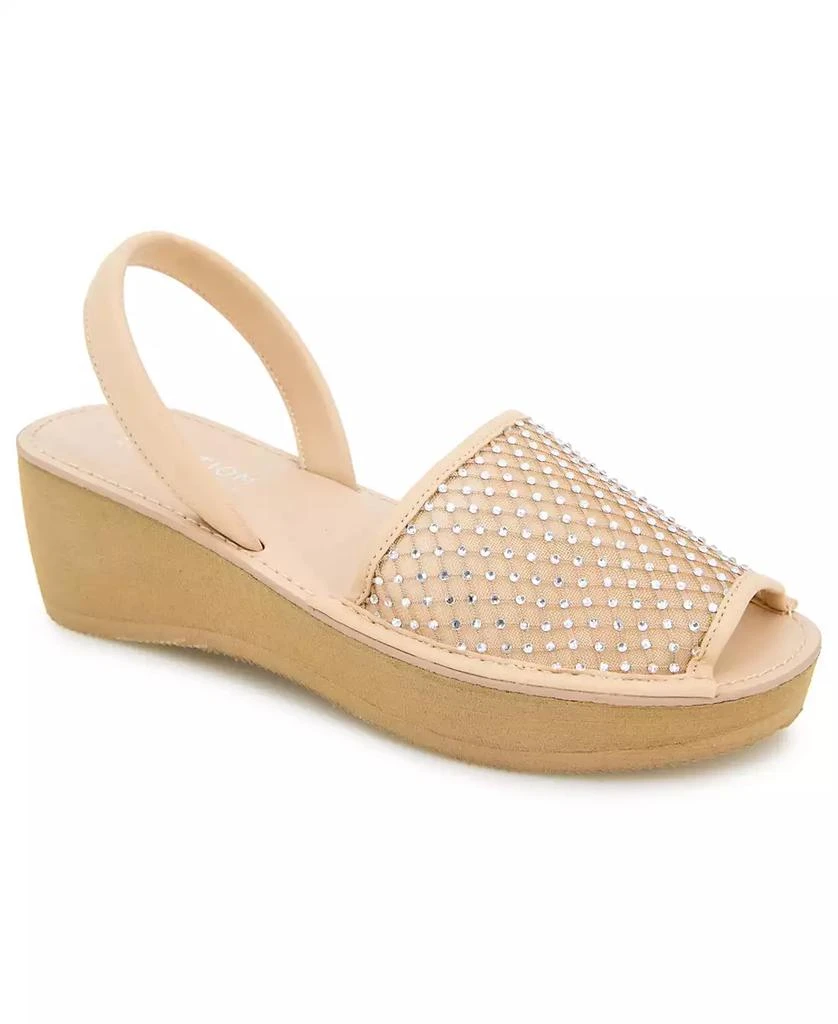 Kenneth Cole Women's Fine Glass Mesh Wedge Sandals 1