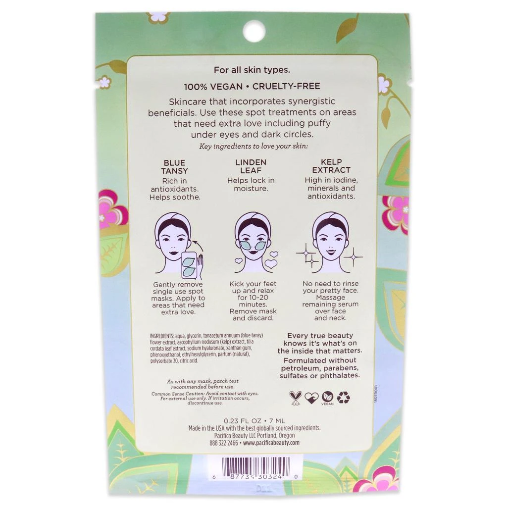 Pacifica Leave Pretty Anti-Puff Eye Patches by  for Unisex - 1 Pair Mask 2