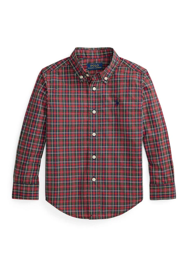 Ralph Lauren Boys 2-7 Plaid Cotton Poplin Shirt