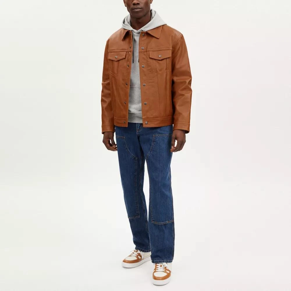 Coach Leather Trucker Jacket 2