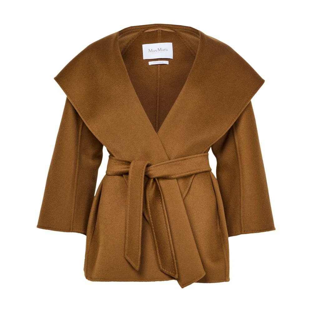 Max Mara Ocroma short belted cashmere coat 7