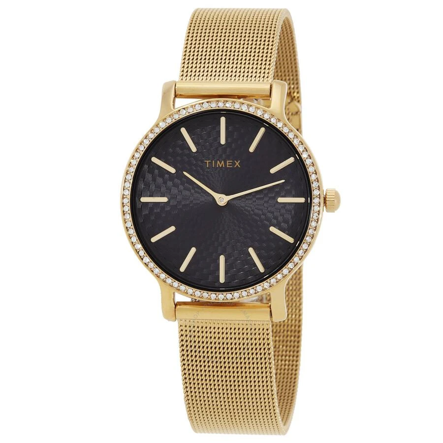 Timex Transcend Quartz Crystal Black Dial Ladies Watch TW2V52300 1