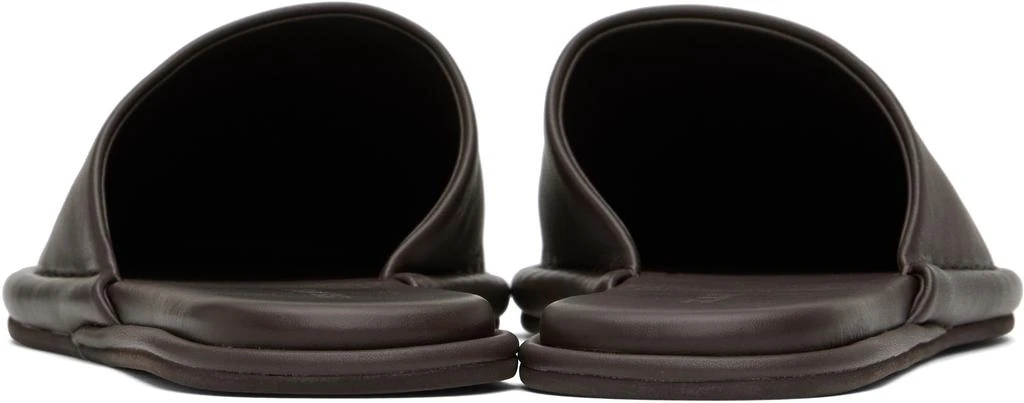 St. Agni Brown Soft Square Toe Slippers 2