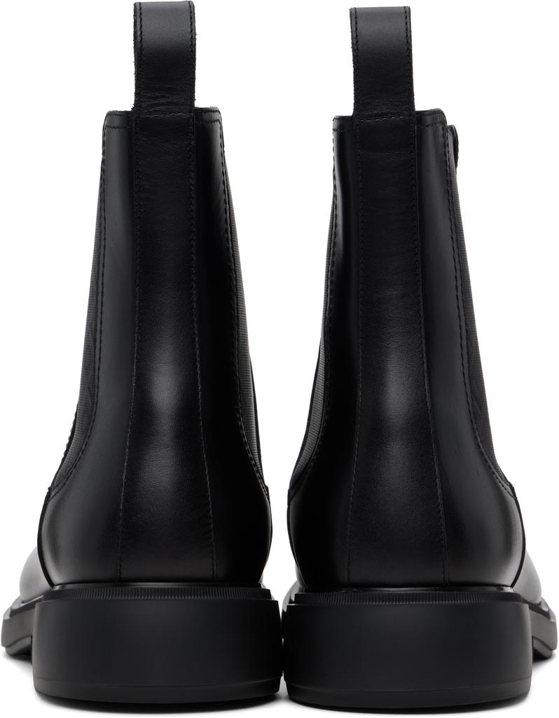 Salvatore Ferragamo Black Beat Camden Chelsea Boots