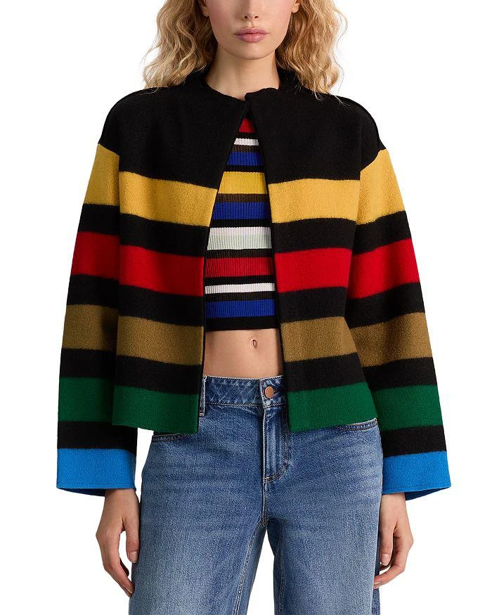 Alice + Olivia Pearson Striped Sweater Jacket