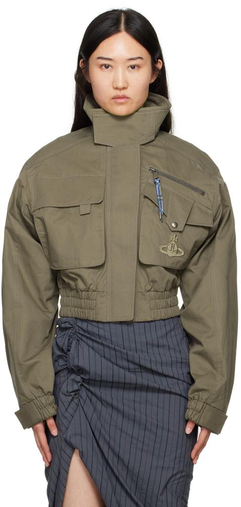Vivienne Westwood Khaki Memphis Cropped Jacket - Jackets