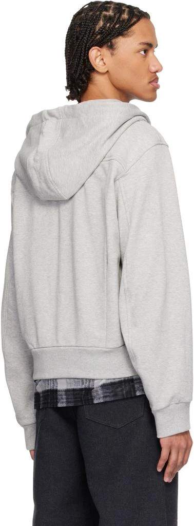 Dries Van Noten Gray Loose Zipped Hoodie 3